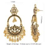 Shreyadzines Ethnic Asthetic Elegance : Oxidised Ghungroo Stone Jhumka Studs Earrings - Fast Shipping to USA & Canada - Image 6
