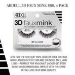 Ardell 3D FAUX MINK 860 BLACK + Duo Clear Glue 1g - Fast Shipping to USA & Canada - Image 4