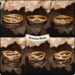 Brado Gold Plated Combo 6 Adjustable Rings - Fast Shipping to USA & Canada - Image 4