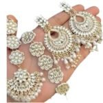 Brado Gold Plated Kundan Moti Wedding Combo Bride - Fast Shipping to USA & Canada