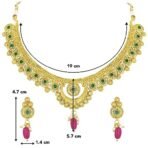 Peora Traditional Gold Plated Choker Necklace Jewellery Set For Women - Fast Shipping to USA & Canada - Image 5