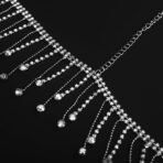 Shidara 1 Pcs Luxurious Crystal Head Chain Silver Rhinestone Tassel Head Chain Boho Headpiece Rhinestone Headband Wedding Costume Hair Accessories for Women (Silver) - Fast Shipping to USA & Canada - Image 5