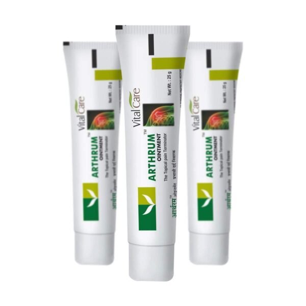 Vital Care Arthrum ointment (Pack of 3) - An ayurvedic ointment for all types of pain - Fast Shipping to USA & Canada