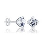 LeCalla 925 Silver Women's Round Solitaire Stud Earring | BIS Hallmarked 92.5 Sterling Silver and Diamond like Brilliance Sparkling Zirconia Studs Earrings |Lovely Gift for Women and Girls - Fast Shipping to USA & Canada