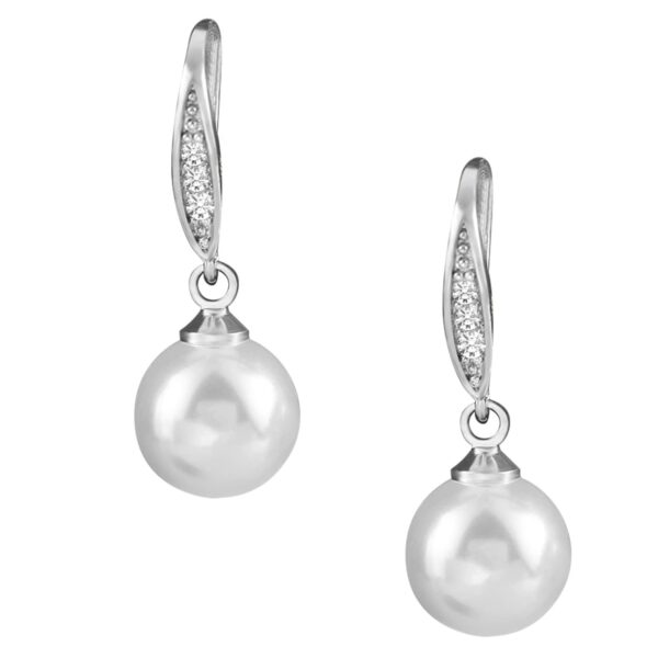 Peora Pearl Studded Silver Plated Drop Earrings Fashion Stylish Jewellry Gift For Girls & Women (PX8E136) - Fast Shipping to USA & Canada