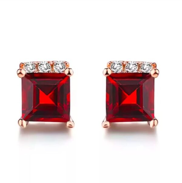 Nilu's Collection Dailywear Red, Blue and White Crystal Studs for Baby Girls Birthday Gifts - Fast Shipping to USA & Canada