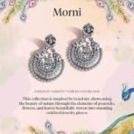 Voylla Morni Mayuri Ear Studs|Oxidised|Party|EveryDay Wear|Studs Earrings for Women| - Fast Shipping to USA & Canada - Image 7