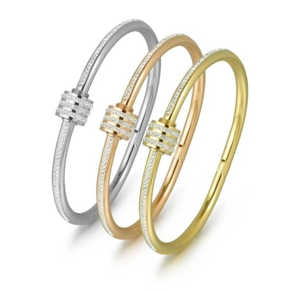 MEENAZ bracelet for woman combo AD Bangles for women Stylish Adjustable hand Silver Bracelet for girls 3 Gold Kada for Women american diamond CZ Accessories Jewellery friendship crystal Stone 643 - Fast Shipping to USA & Canada