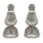 Shreyadzines Trendy Oxidised Stone Jhumki Jhumkas Dangle Earring Set for Women - Fast Shipping to USA & Canada - Image 2