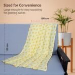 LuvLap Cotton Muslin Swaddle Set Dots Hearts, Pack of 3 - Fast Shipping to USA & Canada - Image 6