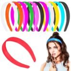 ANNACREATIONS Set Of 12 Plastic Hair Bands for Girls & women (EXTRA-WIDE, MULTI-COLOUR) EXTRA-WIDE - Fast Shipping to USA & Canada - Image 2