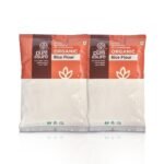 Pure & Sure Organic Rice Flour 2 kg (1Kg x Pack Of 2) | 100% Natural Gluten Free Chawal Ka Atta,Vegan & Rich In Protein|Certified Organic Chakki Ground - Fast Shipping to USA & Canada