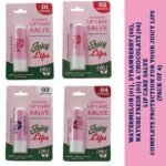 Piiu Nourishing Lip Care Salve, Complete Protection For Your Juicy Lips | Watermelon (01), Strawberry (02), Nature Fresh (03) & Chocolate (04) Lip Balm| Net Wt. 4.5gm | (Combo Pack) - Fast Shipping to USA & Canada