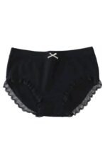 GIRNARI ENTERPRISE Seamless Mid Waist Panty Traceless Girls Underwear Ladies Cotton Crotch Skin Friendly Antibacterial Breathable Lace Edge - Fast Shipping to USA & Canada