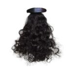 Capillatura Ponytail Human Hair Extensions - Curly | Easy Clip-In Style | Natural Natural Hair | Changeable clips | Washable | Original hair extensions (10, Natural Black) - Fast Shipping to USA & Canada