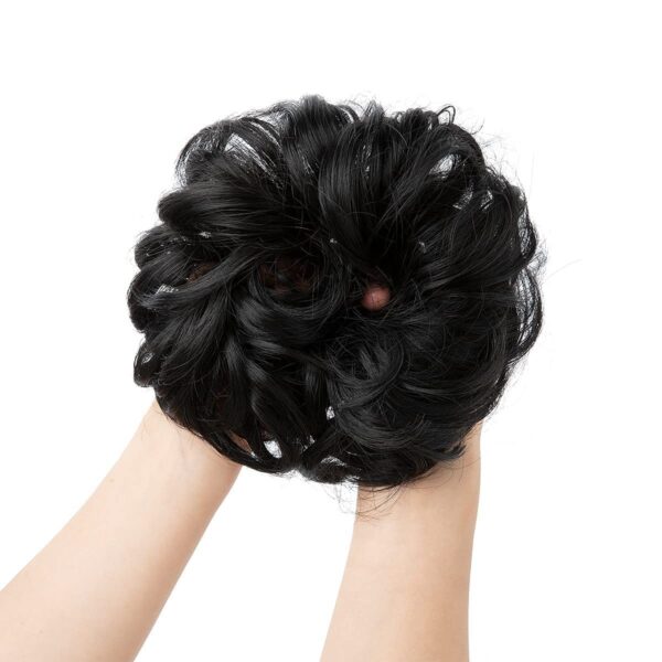 AIG Hair Extension |Hair Extensions| Extension Hair | [PACK OF 1] Messy Bun Hair Extension for Women & Girls [NATURAL BLACK BUN ] - Fast Shipping to USA & Canada