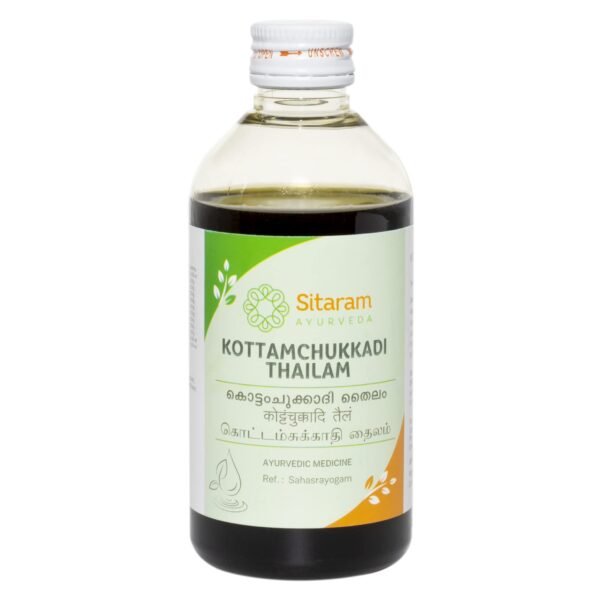 Sitaram Ayurveda Kottamchukkadi Thailam (200 ml) | Kerala Ayurvedic Kottamchukkadi Thailam To Reduce Inflammation & Reduce Pain - Fast Shipping to USA & Canada