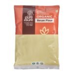 Pure & Sure Organic Besan (Gram Flour) 1Kg | 100% Natually Processed Chickpea Flour | Stoneground Besan Atta | Rich in Protein & Fiber | No Preservatives & Additives - Fast Shipping to USA & Canada