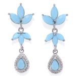 Mahi Classic Designer Crystals Dangler Earrings for girls and women (PAER1109546PR) - Fast Shipping to USA & Canada