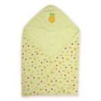 LuvLap Cotton Hooded Wrapper Baby Towel Pineapple Print, Yellow - Fast Shipping to USA & Canada
