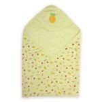 LuvLap Cotton Hooded Wrapper Baby Towel Pineapple Print, Yellow - Fast Shipping to USA & Canada