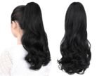 STYLE SOUL Ponytail extension,16 to 18" claw clip hair extensions ponytail Wavy and curly hair Extension Natural Looking Ponytail for Women Black, Black Color, Matte Finish - Fast Shipping to USA & Canada