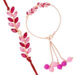 Mahi Couple Rakhi Combo for Bhai and Bhabhi (PARCOL1105340PR) - Fast Shipping to USA & Canada