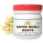 SriSatymev Safed Musli Root 100g (Pack of 5) - White Musli - Chlorophytum Borivilianum | Jar Pack - Fast Shipping to USA & Canada