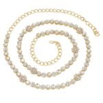 I Jewels 18K Gold Plated Kundan Stone Waist Belt/Kamarband (B003W) - Fast Shipping to USA & Canada
