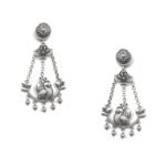 Dulcett India Oxidised Earrings | Oxidized Chandbali Earrings for Women & Girls, Ethnic Silver Replica Round Earrings - Fast Shipping to USA & Canada