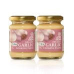 Pure & Sure Organic Garlic (Lehsun) Paste 150gm (Pack of 2) | 100% Fresh Lassan Chutney | Naturally Processed & Thick | Homemade Taste & Quality for Cooking | No Additives & Chemical - Fast Shipping to USA & Canada