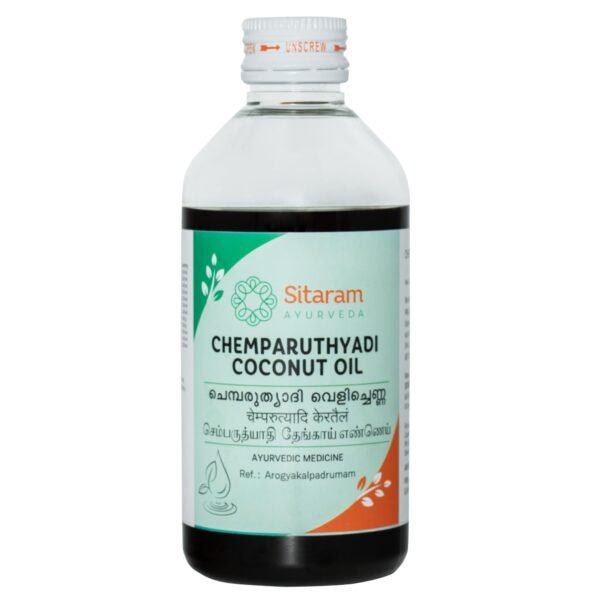 Sitaram Ayurveda Chemparuthyadi Coconut Oil 200ml - Fast Shipping to USA & Canada