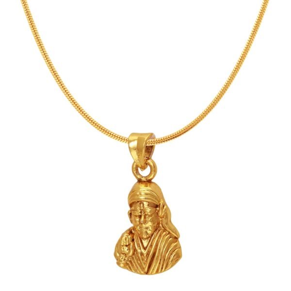 Mahi Exa Collection Sai Baba Gold Plated Religious God Pendant for Men & Women PS6012025G - Fast Shipping to USA & Canada