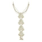 I Jewels Gold Plated White Kundan & Pearl Paranda Hair Braid Pin (T2096W) - Fast Shipping to USA & Canada