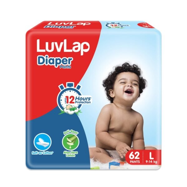LuvLap Pant Style Diapers Large, 62 Pcs - Fast Shipping to USA & Canada