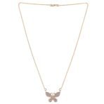 Brado Rose Gold Diamond Butterfly Pendant Chain - Fast Shipping to USA & Canada