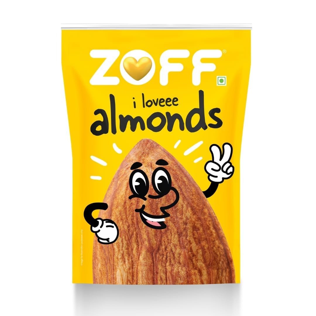 61kgSdp-RUL-1.jpg ZOFF Non-Pareil Almonds - Premium Whole Almonds for Snacking, Cooking & Baking | Rich in Protein & Fiber - 250g - Fast Shipping to USA & Canada - Image 1