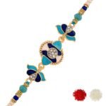 VOYLLA Blue Enamelled And Beaded Men's Rakhi For Brother|Pack Of 1|Rakhi Special| - Fast Shipping to USA & Canada