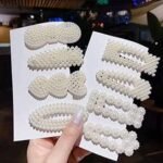 ANNACREATIONS 8 Pcs Korean Fashionable Fancy Stylish Pearl Hair Tic Tac Clip Long & short Hair Clips Hair Accessories for Women and Girls - Fast Shipping to USA & Canada