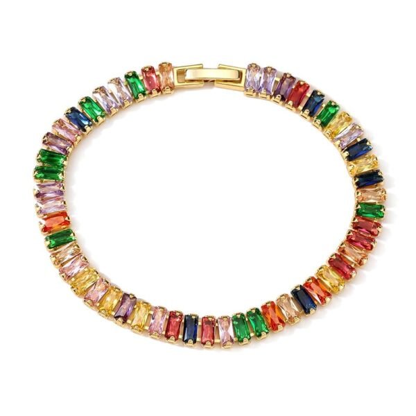 MEENAZ Diamond bracelet for woman Fashion Tennis Bracelet for Women & Girls | Wrist Band | Hand Cuff | Adjustable | Fancy | Stylish | Birthday Gift | Aesthetic Jewellery | Accessories multicolour gold - Fast Shipping to USA & Canada