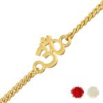 VOYLLA Auspicious Gold Tone Om Style Rakhi Bracelet|Rakhi For Brother| - Fast Shipping to USA & Canada