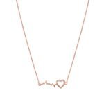 Brado Rose Gold AD Heart Beat Necklace Chain - Fast Shipping to USA & Canada