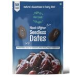Khari Foods Premium Black Afghan Seedless Dates, Easy To Consume, High Fibre, Soft Dry Fruit Khajur/khajoor, Energy Feel Good Snacks, No Added Sugar (400g) - Fast Shipping to USA & Canada