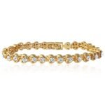 Mahi Tiny Hearts Crystal Single Strand Bracelet for Women (PABR1100128PR) - Fast Shipping to USA & Canada