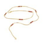 Shreyadzines Women's Gold Plated Ethnic Traditional Design Long Necklace/Chain | Gold - Fast Shipping to USA & Canada