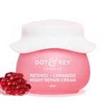 Dot & Key Night Reset Retinol + Ceramide Night Cream | Anti Aging Cream For Women & Men | Reduces Fine Lines & Wrinkles | Oil Free & Non Sticky Moisturizer | For Glowing Youthful Skin | For All Skin Types | 60ml - Fast Shipping to USA & Canada