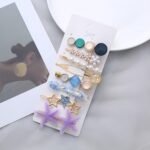 ANNACREATIONS 8 PCS Premium Korean stylish Hair Clips For Women And Girls, Multicolor (Star) - Fast Shipping to USA & Canada