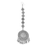 Shreyadzines Ethnic Wedding Bridal Diwali Sale Oxidized Silver Maang Tikka for Women and Girls - Fast Shipping to USA & Canada
