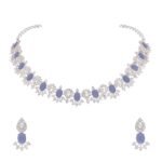 Brado Silver Polish AD Choker Necklace Set - Fast Shipping to USA & Canada