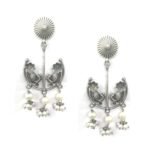 Dulcett Oxidised Earrings for Women | Stylish Black Metal Drop, Hanging & Statement Chandbali Earrings | Handmade Tribal & Traditional Brass Earrings | Drop & Dangler Earrings for Women (Light Weight ) - Fast Shipping to USA & Canada